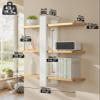 SUMGAR Floating Shelves White for Wall Mounted Shelving Unit All Pine Wood 3 Tier Large Shelf for Bedroom Living Room Office Bathroom Home Decoration Storage Plant Photo Display Modern 20in view 3
