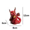 AETVRNI Small Chinese Dragon Statue Traditional Chinese Decor Little Porcelain Dragon Figurine Mythical Creature Animals Decorative Collectible Figurines Dcor,Red view 4