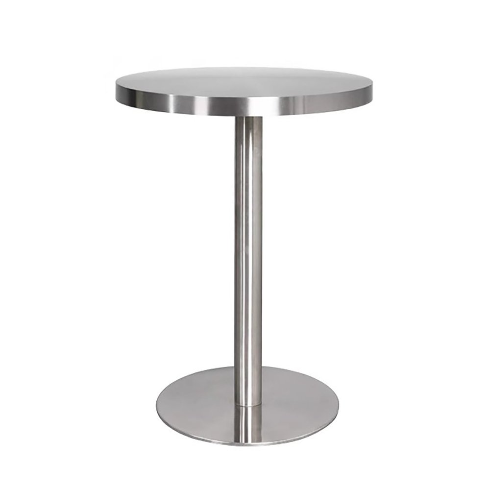 GenSDH Round Side Table for Living Room, Dining Room, Cafe, Balcony, Stainless Steel Side Table, Modern Simple Metal End Table, 50cm