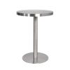 GenSDH Round Side Table for Living Room, Dining Room, Cafe, Balcony, Stainless Steel Side Table, Modern Simple Metal End Table, 50cm view 1