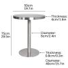 GenSDH Round Side Table for Living Room, Dining Room, Cafe, Balcony, Stainless Steel Side Table, Modern Simple Metal End Table, 50cm view 3