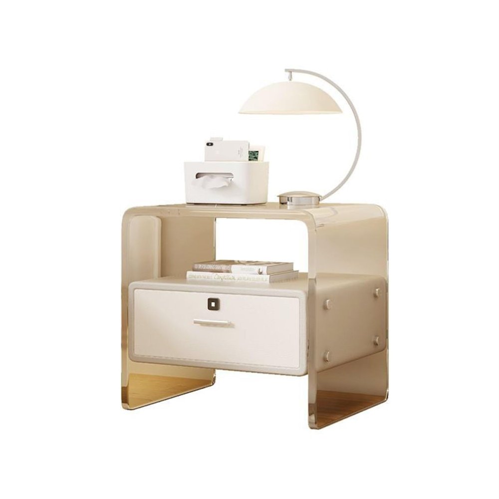 JAVYPPT Simple Bedside Table, Modern Storage Suspended Bedside Table, Smart Anti-Bleeding and Easy-Care Storage Cabinet for Bedroom, Living Room (Size : D)