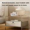 JAVYPPT Simple Bedside Table, Modern Storage Suspended Bedside Table, Smart Anti-Bleeding and Easy-Care Storage Cabinet for Bedroom, Living Room (Size : D) view 2