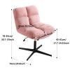 Criss Cross Chair - Wide Armless Desk Chair No Wheels, Cross Legged Office Chair, Adjustable Modern 360 Swivel Vanity,135 Rocking Ergonomic Mid Back Computer Task Chair (Color : Pink) view 2