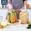 Folinstall 1.5 Gallon Large Fermentation Jars with 2 Airtight Lids and 3 Airlocks, Wide Mouth Glass Mason Jar with Scale Mark, Pickle jars, Mead Making Kit, Kimchi Containers, 2 Pack view 2
