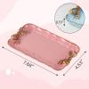 IBWell Resin Aesthetic Room Dcor Pink Jewelry Tray Cute Home Decor Aesthetic Trays for Decor Girly Room Dcor view 2