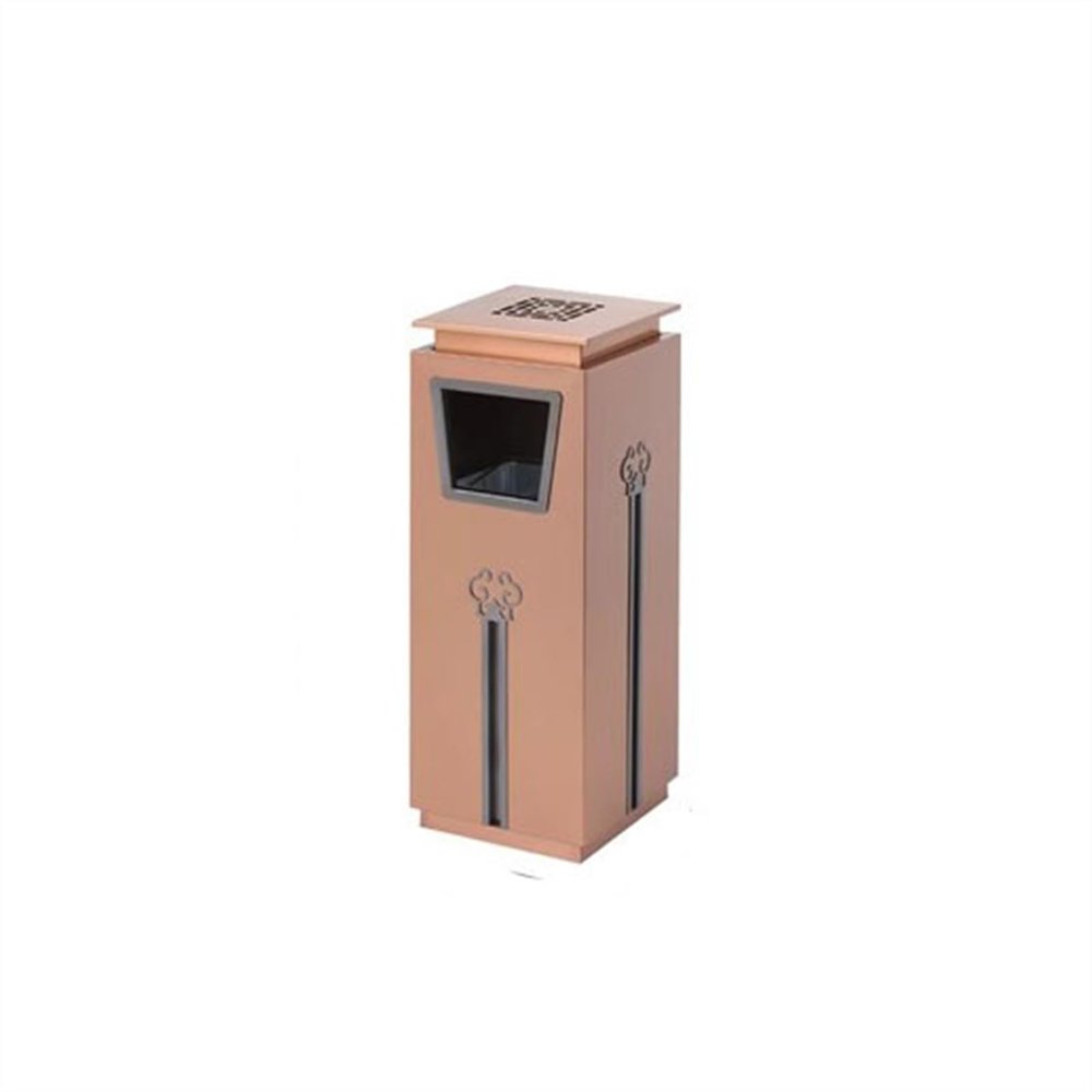LOVULIFE Outdoor Trash Can Kitchen Trash Can Commercial Square Ashtray Office Building Elevator Hotel Shopping Mall Stainless Steel Trash Cans Outdoor Trash Can for Patio (Size : A)