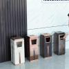 LOVULIFE Outdoor Trash Can Kitchen Trash Can Commercial Square Ashtray Office Building Elevator Hotel Shopping Mall Stainless Steel Trash Cans Outdoor Trash Can for Patio (Size : A) view 4