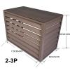 Mini Split Air Conditioner Cover for Outside Units,louver grille dust cover,Aluminum Air Conditioner and Heat Pump Cover , fence to hide air conditioner,outer materia , Suitable for indoor and outdoor view 2