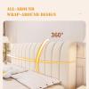 ABANO Thicken Headboard Covers Slipcover, Bed Headboard Cover 360 All-Around Wrapping Thickly Padded PP Cotton Material for Full Queen Cal King Size, Dustproof Protector Cover-Curry||Bed Head 200cm view 2