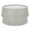 Hsnar Ticking Stripe Canvas Collapsible Organizer Storage Baskets for Organizing Laundry Hamper Storage Bins for Clothes Bedroom view 1