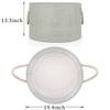 Hsnar Ticking Stripe Canvas Collapsible Organizer Storage Baskets for Organizing Laundry Hamper Storage Bins for Clothes Bedroom view 3