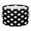 Hsnar Black White Polka Dot Canvas Collapsible Organizer Storage Baskets for Organizing Laundry Hamper Storage Bins for Clothes Bedroom view 1