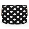 Hsnar Black White Polka Dot Canvas Collapsible Organizer Storage Baskets for Organizing Laundry Hamper Storage Bins for Clothes Bedroom view 2