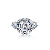 WCB1FPu Jewelry S925 Silver Ring Women's Personalized Octagonal Ring Fashion High Carbon Diamond Ring (5, white) view 1