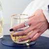 WCB1FPu Jewelry S925 Silver Ring Women's Personalized Octagonal Ring Fashion High Carbon Diamond Ring (5, white) view 3