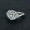 WCB1FPu Jewelry S925 Silver Ring Women's Personalized Octagonal Ring Fashion High Carbon Diamond Ring (5, white) view 4