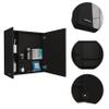 Sines Medicine Cabinet, Four Internal Shelves, Double Door -Black view 3