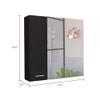 Sines Medicine Cabinet, Four Internal Shelves, Double Door -Black view 4