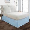 British-Linen Short Queen (60 x 75) Inch Pleated Bed Skirt - Bed Frame & Box Spring Cover - 16 Inch Tailored Drop, 100% Microfiber Pleated Dust Ruffle - Easy Fit & Wrinkle Free - Light Blue Solid. view 2