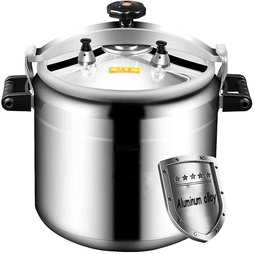 Aluminum Alloy Pressure Cooker50-100L Large Capacity Explosion-Proof Gas High Pressure Cooking for Large Canteen Hotel Restaurant School (Color : Silver, Size : 100L)