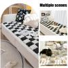 BFYYML Custom Funny Fuzzy Couch Covers for Sofa,Pet Mat Bed Couch Cover Washable(Various Sizes and Colours) for Cats Dogs,Pets(Tartan Black) view 2
