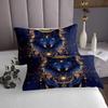 Wolf Kids Bedspread Queen Size,Stars Sun Moon Dreamcatcher Modern Geomety Lines Coverlet Set,Boys Girls Room Decor,Wild Animal Rustic Quilted Coverlet,Psychedelic Boho Bedding Quilt,2 Pillowcases view 3