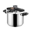 6 Litre Classic Stainless Steel Pressure Cooker,Triple Safety SystemEasy to Clean Easy Cooking Kitchen WareUniversal for Gas Induction Cooker view 1