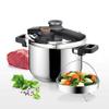 6 Litre Classic Stainless Steel Pressure Cooker,Triple Safety SystemEasy to Clean Easy Cooking Kitchen WareUniversal for Gas Induction Cooker view 2