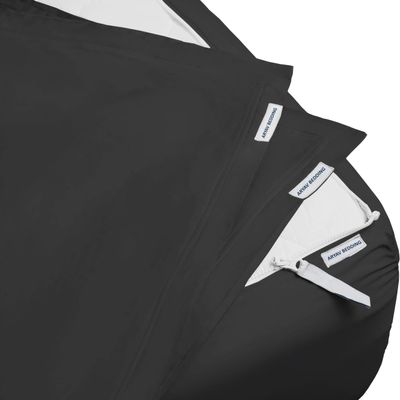 Aryav Bedding Zip On Fitted Sheet Cal King Size 72X84 - Includes 2 Zip-On Sheets & 1 Fitted Sheet Base - 10 Inch. Deep Pockets Cal King Size Zipper Sheets - Soft Cotton 500 TC Fitted Sheet - Black
