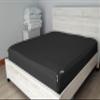 Aryav Bedding Zip On Fitted Sheet Cal King Size 72X84 - Includes 2 Zip-On Sheets & 1 Fitted Sheet Base - 10 Inch. Deep Pockets Cal King Size Zipper Sheets - Soft Cotton 500 TC Fitted Sheet - Black view 3