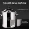 Explosion-Proof High High Pressure Cooking PotCommercial Large Capacity Pressure Cooker Stainless Steel Suitable for Gas Induction CookerSilver-15L view 4