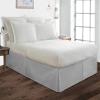 British-Linen RV Bunk (42 x 80) Inch Pleated Bed Skirt - Bed Frame & Box Spring Cover - 14 Inch Tailored Drop, 100% Microfiber Pleated Dust Ruffle - Easy Fit & Wrinkle Free - Light Grey Solid. view 2