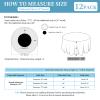 12 Pack White Round Tablecloth 132 Inch Tablecloths,Stain and Wrinkle Resistant Polyester Circle Table Cloth,Washable Fabric White Round Tablecloth for Wedding Banquet Party view 3