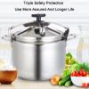 Explosion-Proof High Pressure Cooking Pot,304 Stainless Steel Thicken High Pressure Cooker Induction Cooker Gas Universal for Home Commercial Hotel,Silver-18L view 2