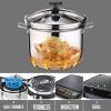 Explosion-Proof High Pressure Cooking Pot,304 Stainless Steel Thicken High Pressure Cooker Induction Cooker Gas Universal for Home Commercial Hotel,Silver-18L view 3