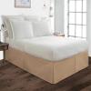 British-Linen RV King (72 x 80) Inch Pleated Bed Skirt - Bed Frame & Box Spring Cover - 15 Inch Tailored Drop, 100% Microfiber Pleated Dust Ruffle - Easy Fit & Wrinkle Free - Taupe Solid. view 2