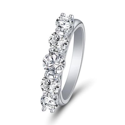 WCB1FPu 2024 New Jewelry Fashion S925 Silver Ring Personalized Ring Women's 5A High Carbon Diamond Ring (8#)
