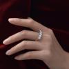 WCB1FPu 2024 New Jewelry Fashion S925 Silver Ring Personalized Ring Women's 5A High Carbon Diamond Ring (8#) view 3