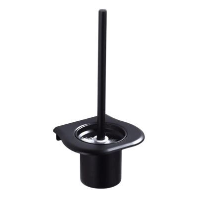 MUYRJLZX Wall Hanging Toilet Brush with Stainless Steel Holder Toilet Brush and Holder Compact Size Toilet Brush and Holder Set, Black