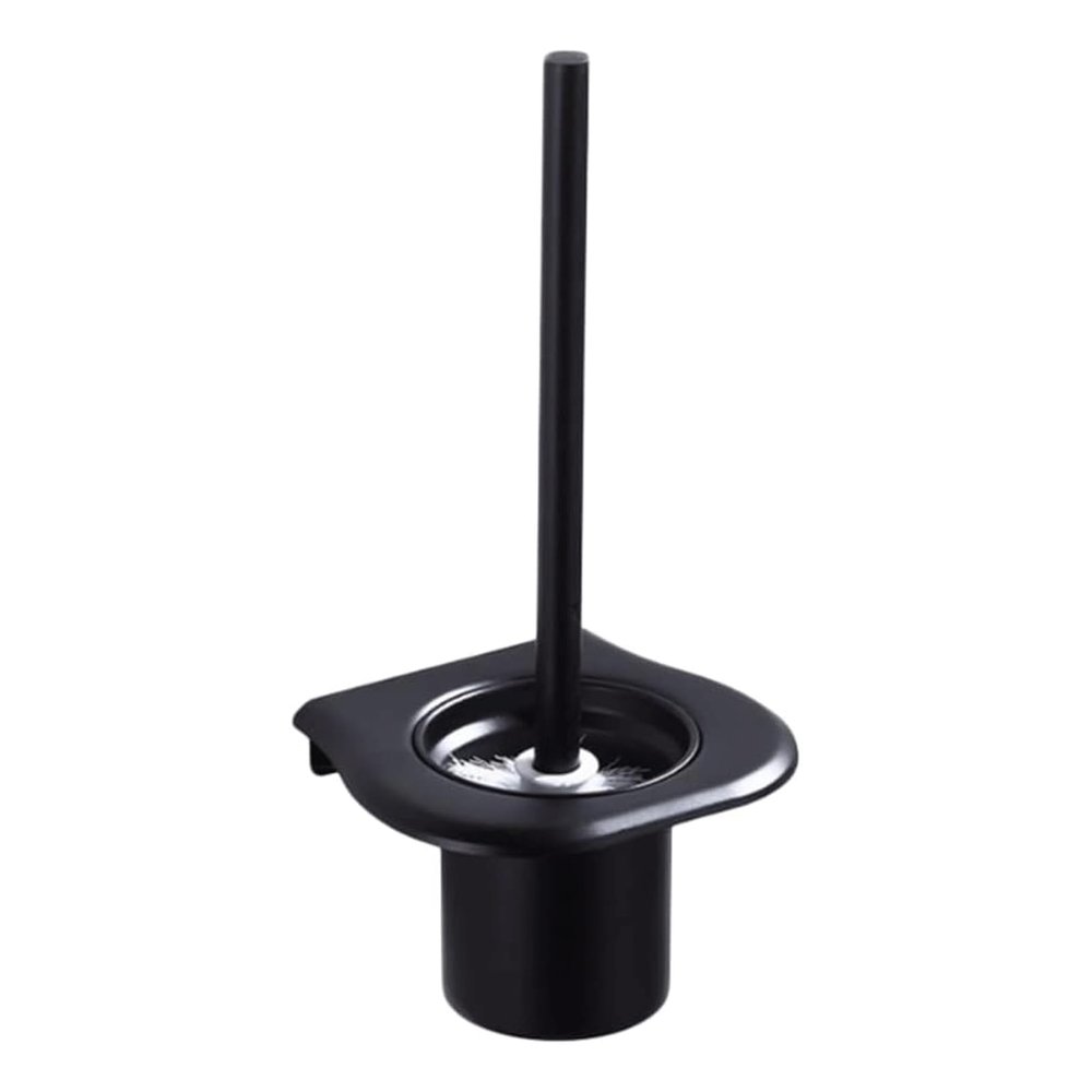 MUYRJLZX Wall Hanging Toilet Brush with Stainless Steel Holder Toilet Brush and Holder Compact Size Toilet Brush and Holder Set, Black