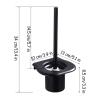 MUYRJLZX Wall Hanging Toilet Brush with Stainless Steel Holder Toilet Brush and Holder Compact Size Toilet Brush and Holder Set, Black view 2