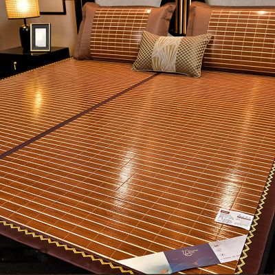 Traditional Summer Sleeping Rattan Pad, Double-Sided Rattan Cooling Mattress Topper, Folding Smooth Air Conditioning Mat for Bed, Foldable Rattan Mattress, Double-Sided Use, Summer Bedding (Color : B