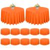 12 Pack Orange Round Tablecloth 120 Inch Circle Polyester Table Cloth, Washable Fabric Stain and Wrinkle Resistant Round Table Clothes for Wedding Parties Banquet Reception Dining view 1