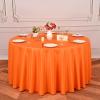 12 Pack Orange Round Tablecloth 120 Inch Circle Polyester Table Cloth, Washable Fabric Stain and Wrinkle Resistant Round Table Clothes for Wedding Parties Banquet Reception Dining view 2