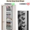 2 Pack Over The Door Hanging Organizer 6-Shelves and 12 Side Pockets, Over The Door Storage for Bathroom and Bedroom, Back of Door Organizers for Baby Products and Kid's Toys(13"x5"x54" Grey) view 3