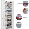 2 Pack Over The Door Hanging Organizer 6-Shelves and 12 Side Pockets, Over The Door Storage for Bathroom and Bedroom, Back of Door Organizers for Baby Products and Kid's Toys(13"x5"x54" Grey) view 4