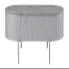 Acme Yukino Contemporary Wood/Metal Coffee Table in Gray High Gloss and Chrome view 3