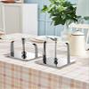 Iron Composite Unique Tissue Napkin Holder, Napkin Holder for Table Flat Napkin Dispenser, Stylish Elegant Tissue Napkin Holder, Silver Flat Napkin Holder Stainless Steel Holder(5.4 * 5.9) view 3