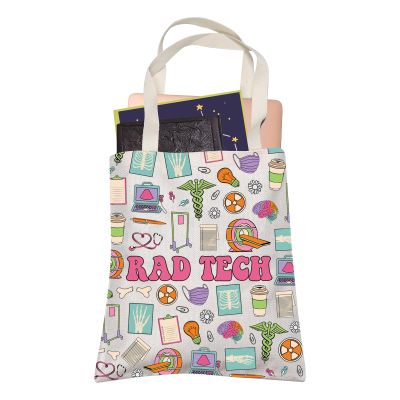 LEVLO Hospital Radiologic Technologist Tote Bag Rad Tech Shopping Bag Radiology Doctor Nurse Graduation Gift (RAD TECH)